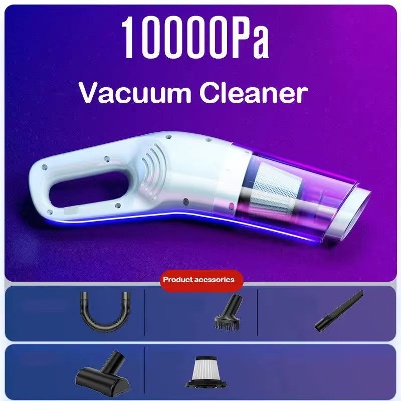 Powerful Handheld Vacuum Cleaner - Rechargeable, Wireless & Perfect for Home and Car Cleaning!