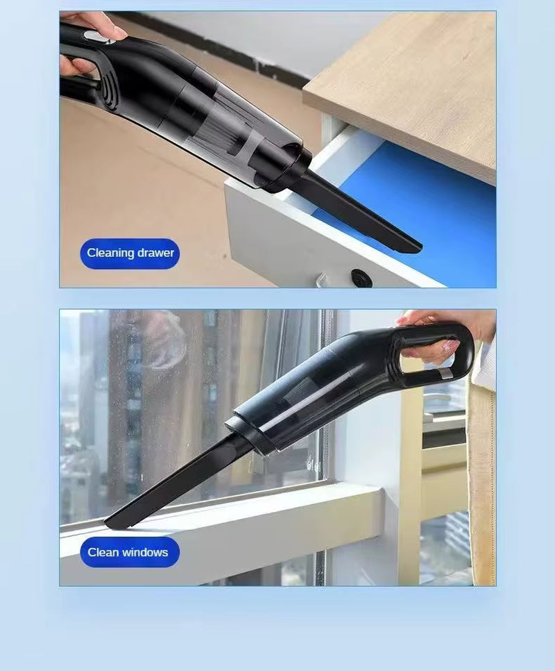 Powerful Handheld Vacuum Cleaner - Rechargeable, Wireless & Perfect for Home and Car Cleaning!